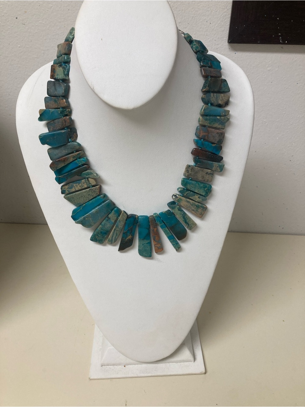 Jasper Stone Necklace-.925